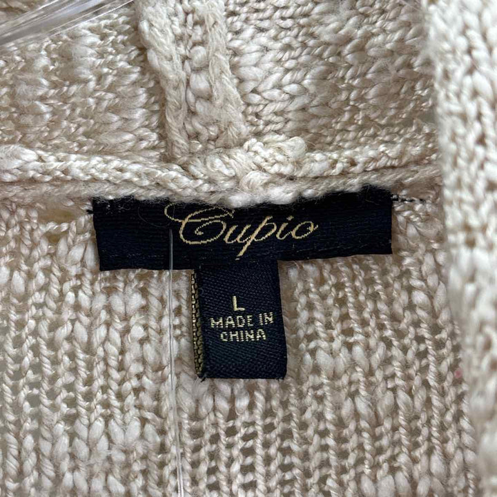 Size L CUPIO Beige Knit Cardigan