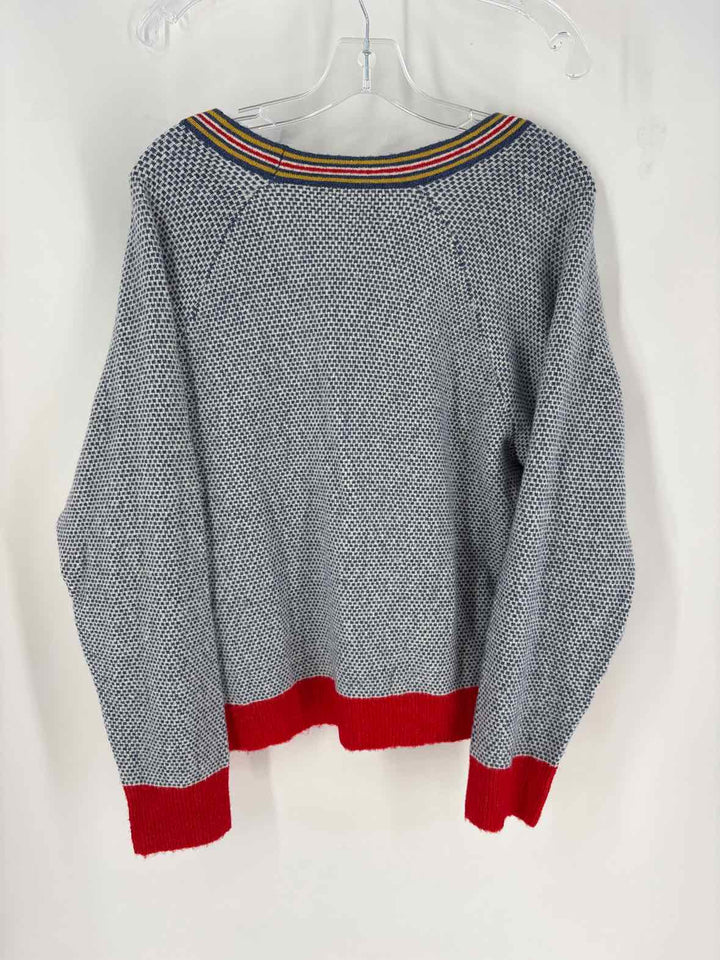 Size 2 THE GREAT Blue Print Sweater