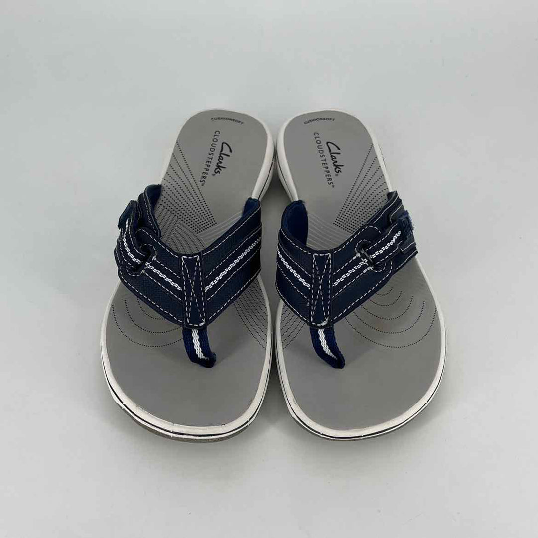 Shoe Size 7 CLARKS Navy Faux Leather Sandals