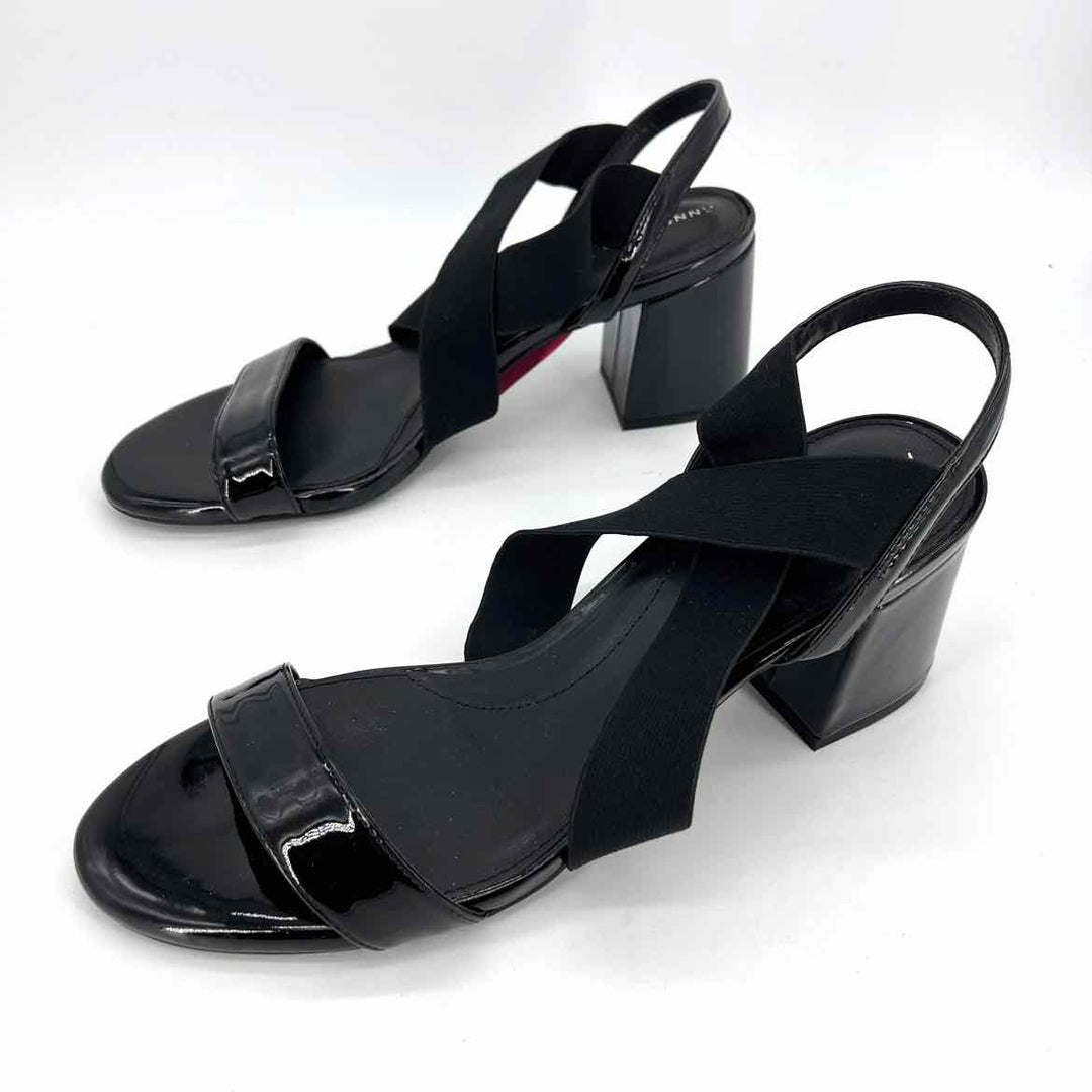 Shoe Size 10 Anne Klein Black Patent Sandals
