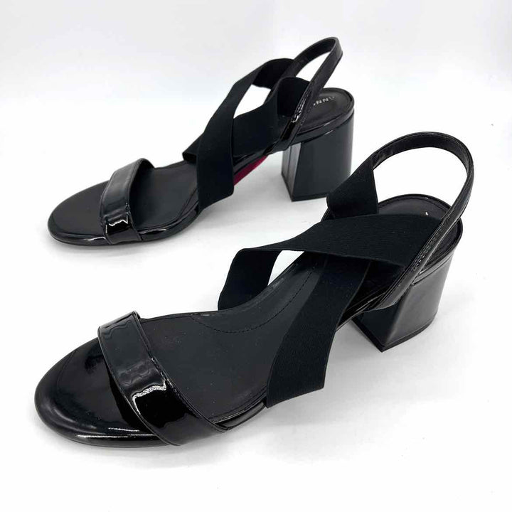 Shoe Size 10 Anne Klein Black Patent Sandals