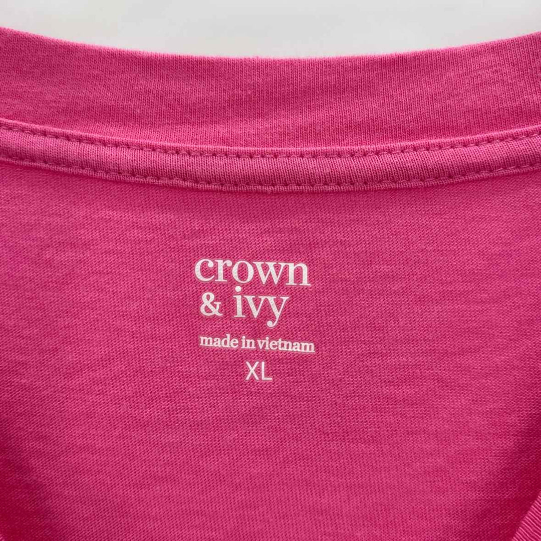 Size XL CROWN & IVY Pink Shirt