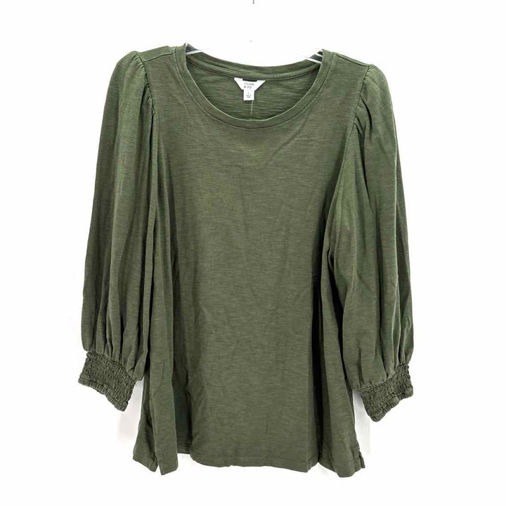 Size L CROWN & IVY Olive Shirt
