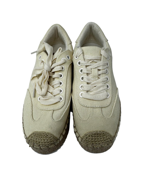 Shoe Size 6 Jennifer Lopez Ivory Canvas Sneakers