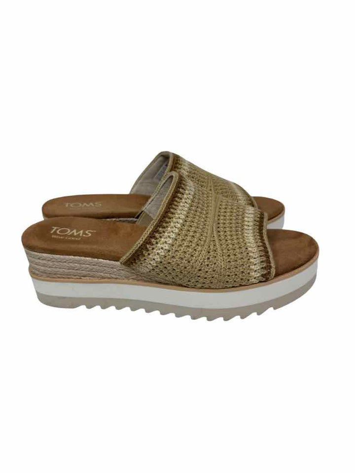 Shoe Size 8.5 Toms Tan Suede Sandals