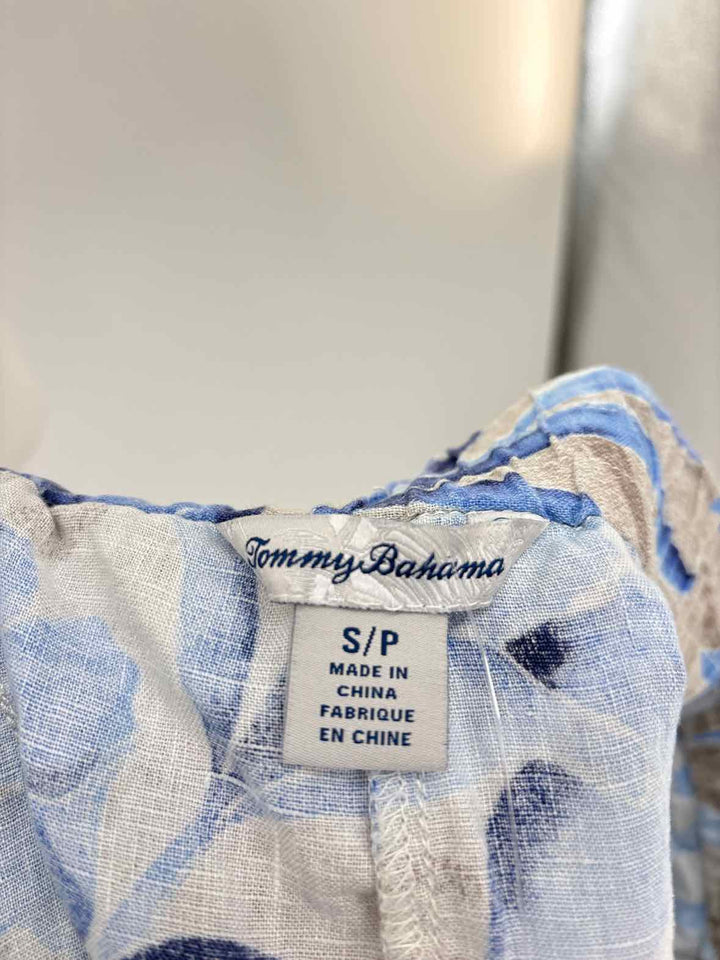 Size S TOMMY BAHAMA Blue Linen Shorts
