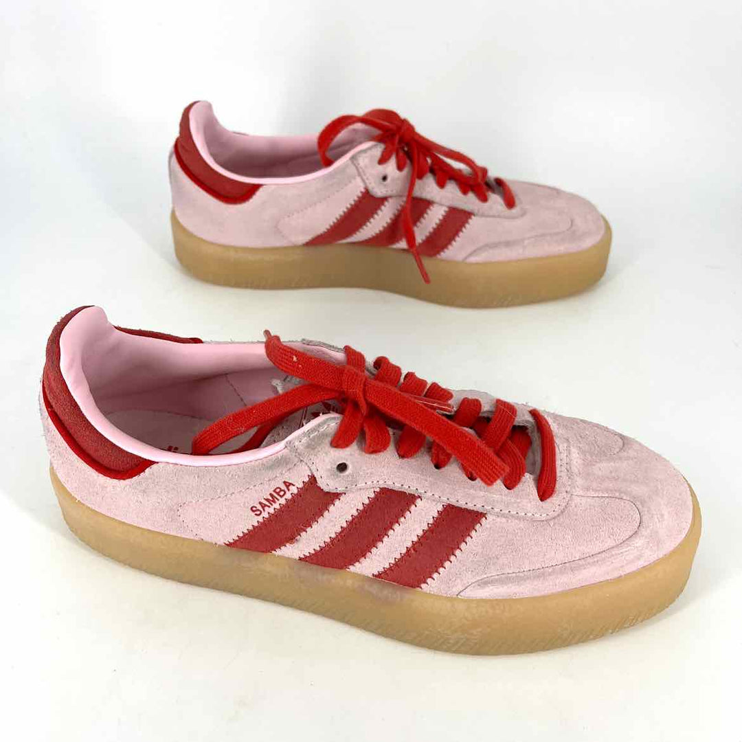 Shoe Size 7 Adidas Pink Suede Sneakers