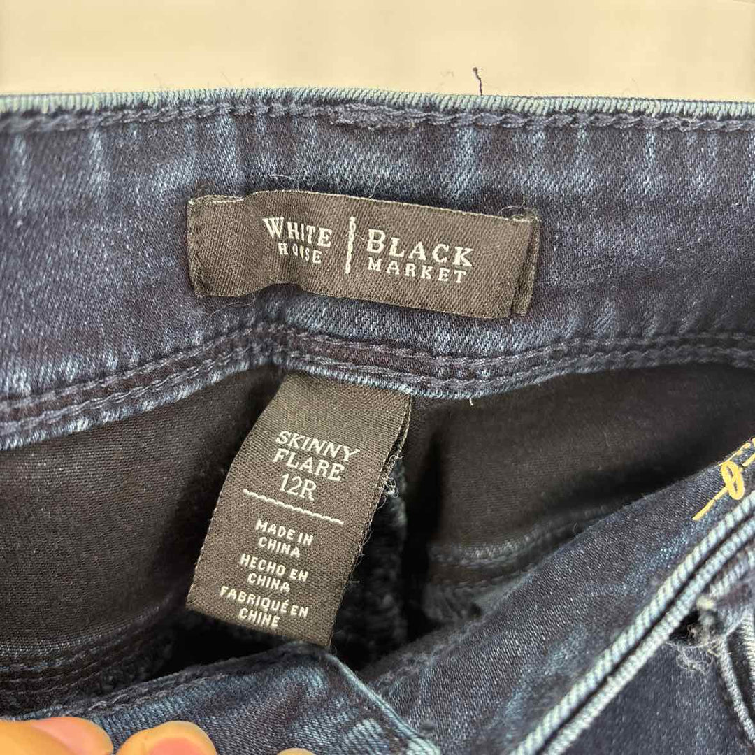 Size 12 White House Black Market Navy Denim Jeans