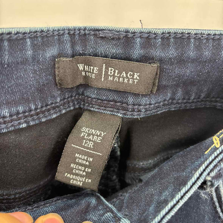 Size 12 White House Black Market Navy Denim Jeans