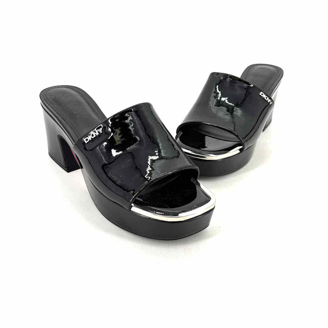 Shoe Size 8.5 DKNY Black PATENT Sandals