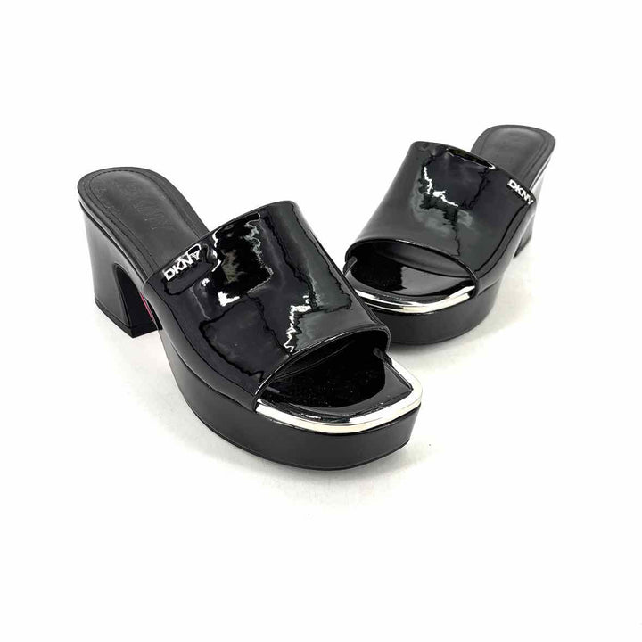 Shoe Size 8.5 DKNY Black PATENT Sandals