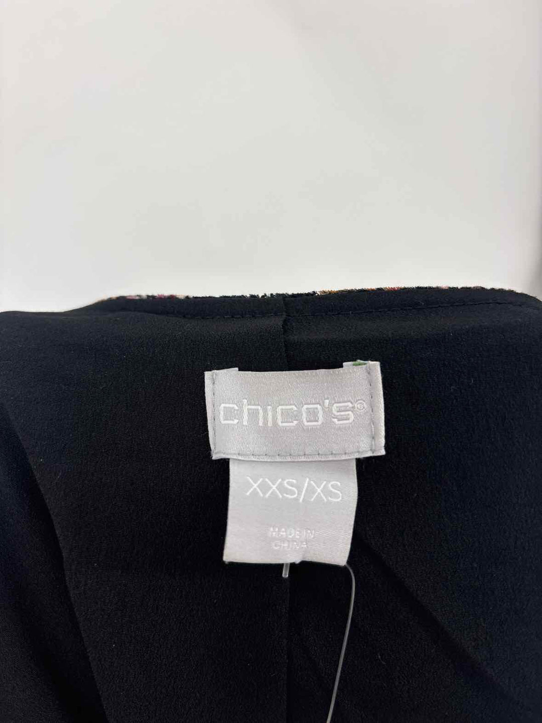 Size XS Chico's Black Velour Cardigan