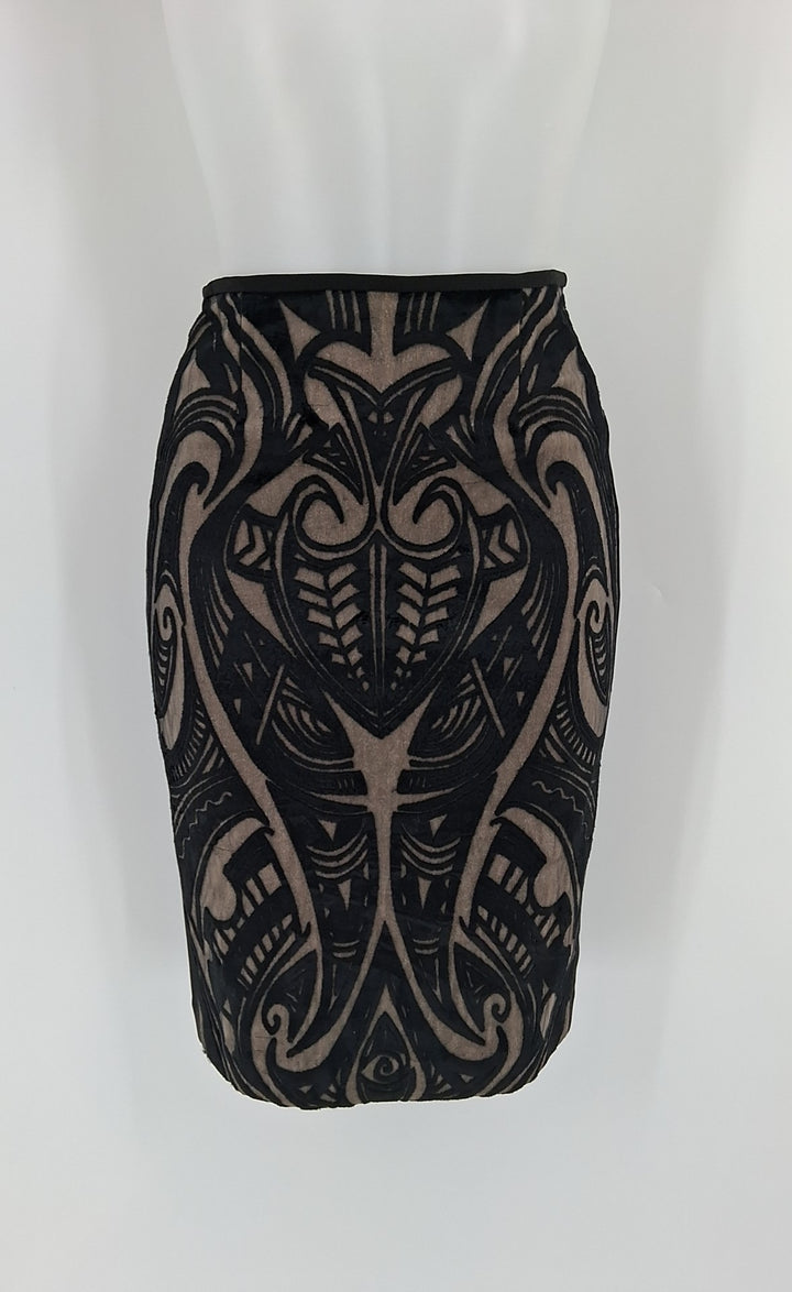 Size S Black Velour Skirt