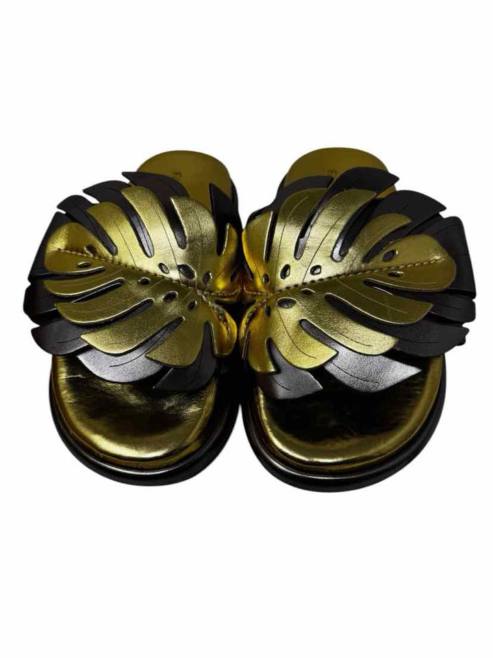 Shoe Size 9 FARM RIO Gold Leather Sandals
