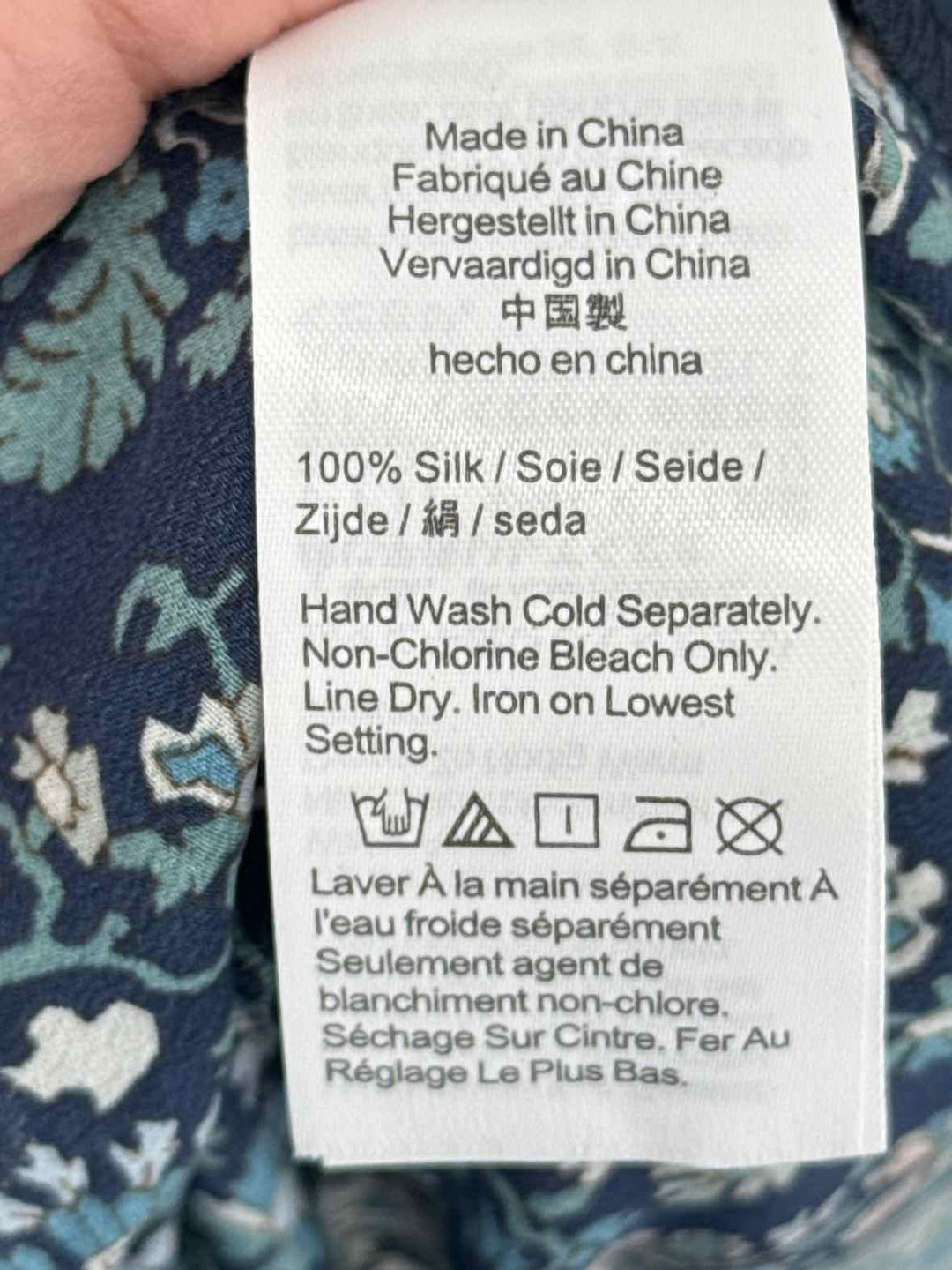 Size 10 J Crew Blue Print Pants