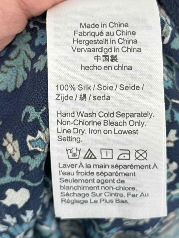 Size 10 J Crew Blue Print Pants