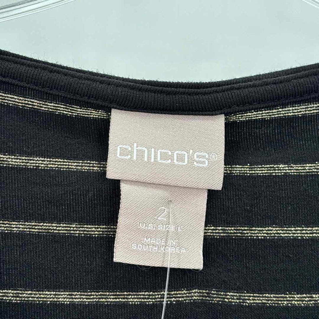 Size L Chico's Black Shirt
