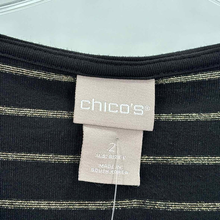 Size L Chico's Black Shirt