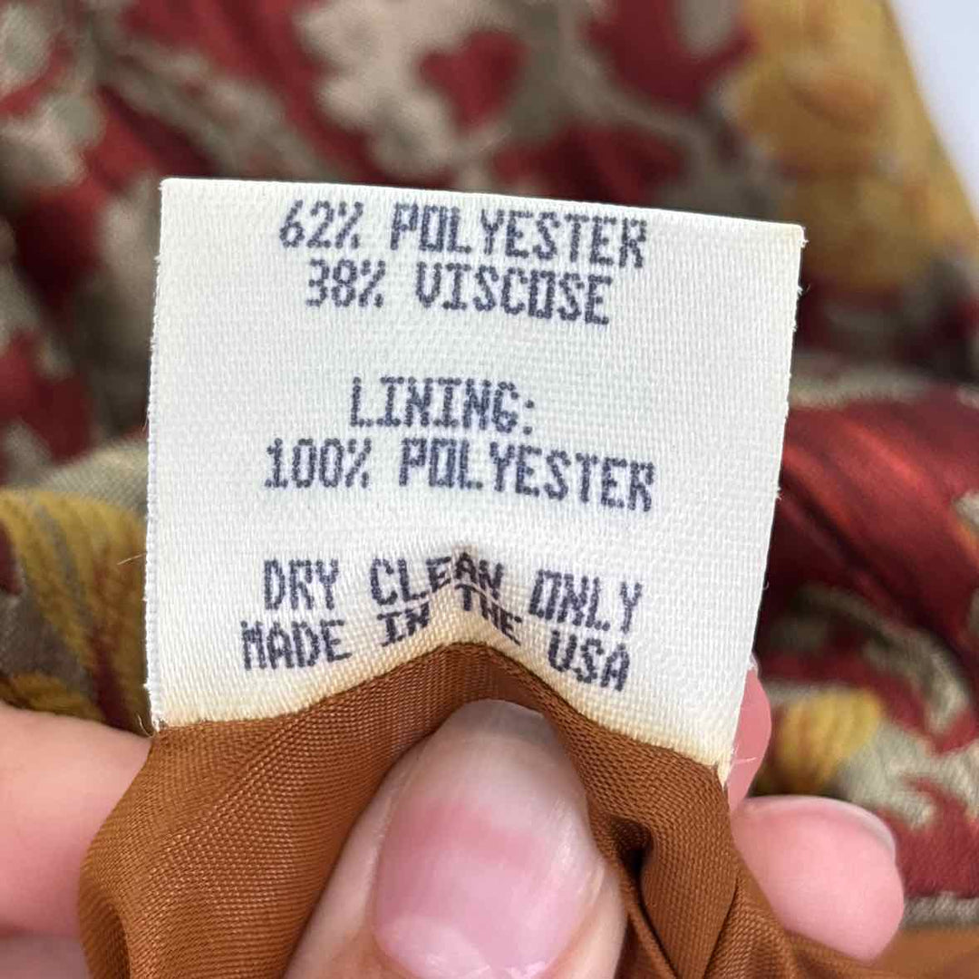 Size 14 SAKS FIFTH AVENUE Rust Brocade Jacket