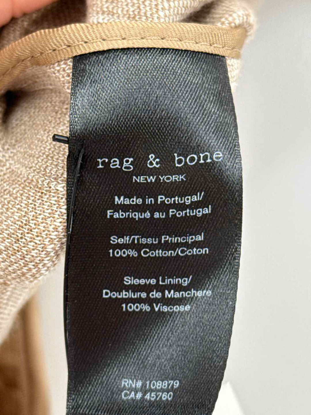 Size 4 RAG & BONE Brown Cotton Luxury - Blazer