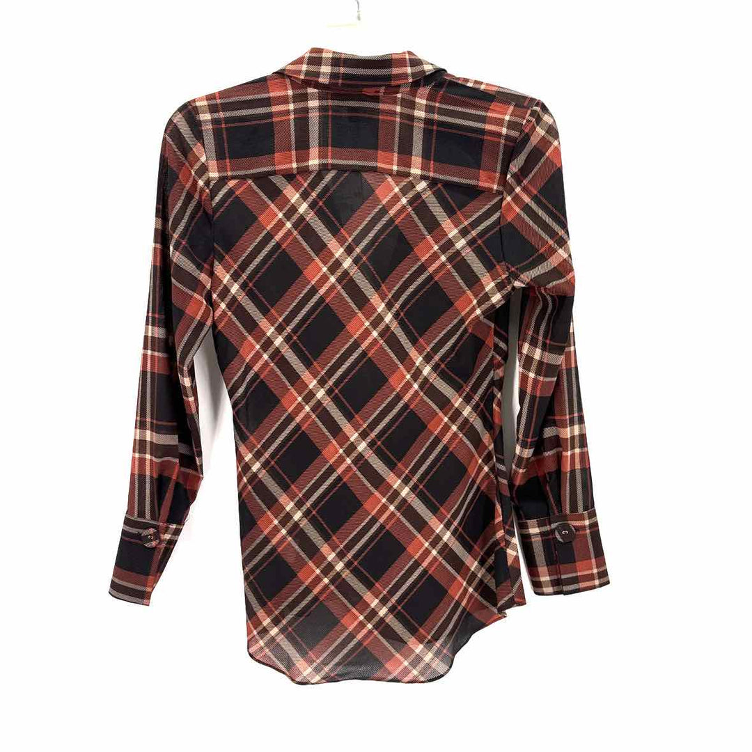 Size M LAUNDRY Brown Print Shirt
