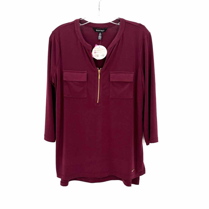 Size M ELLEN TRACY Burgundy Shirt