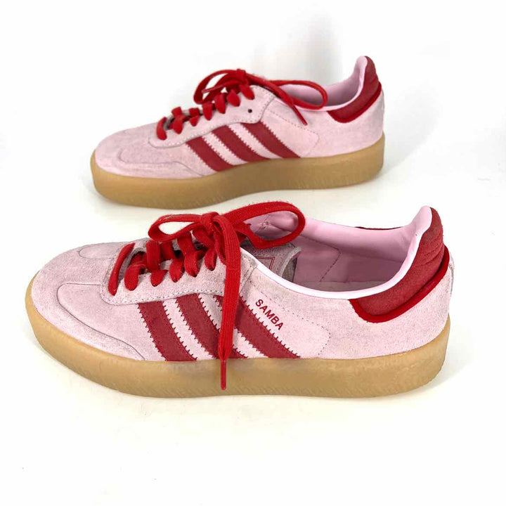 Shoe Size 7 Adidas Pink Suede Sneakers
