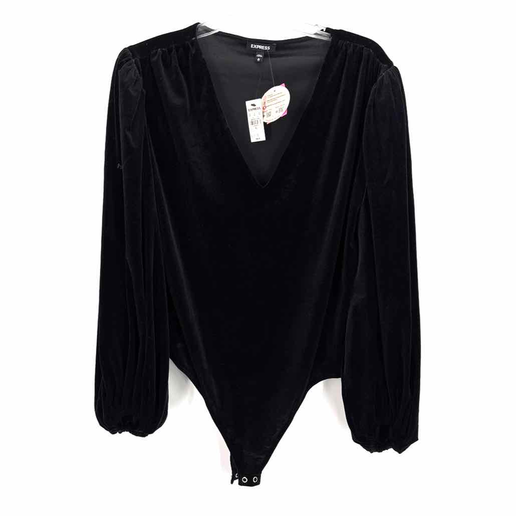 Size XL EXPRESS Black Velvet Shirt