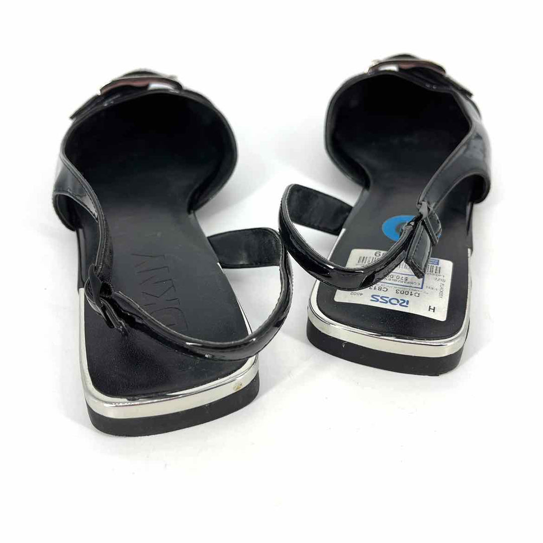 Shoe Size 10 DKNY Black PATENT Flats
