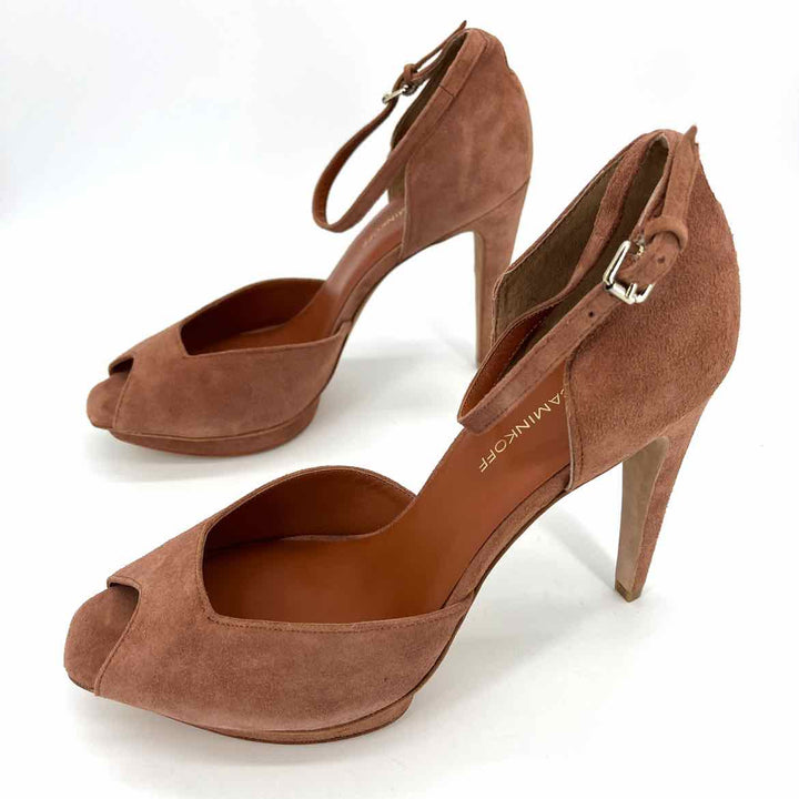 Shoe Size 10 REBECCA MINKOFF Camel Suede Heels