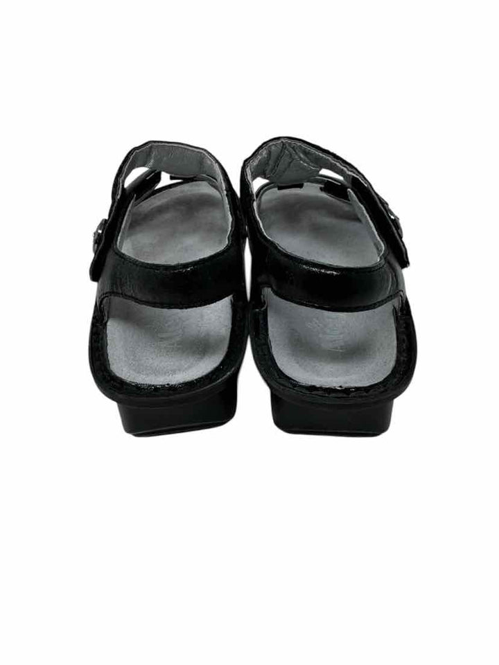 Shoe Size 39 ALLEGRIA Black Leather Sandals