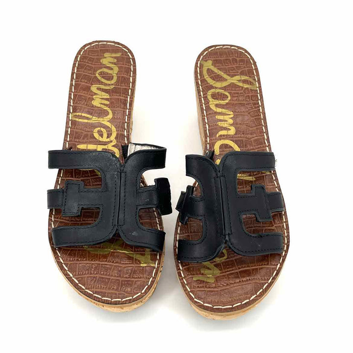 Shoe Size 10 Sam Edeleman Black Leather Sandals