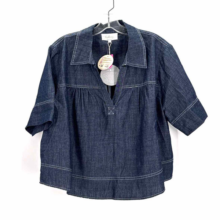Size L Navy Denim Shirt