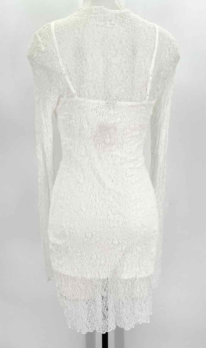 Size L White 2 PC Dress