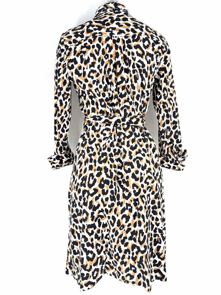 Size 6 J Crew Brown Print Dress