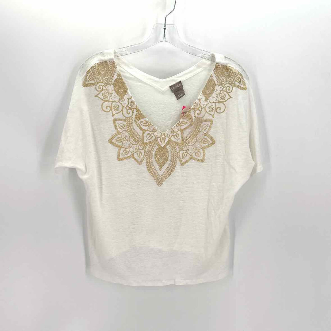 Size M Chico's Ivory Shirt