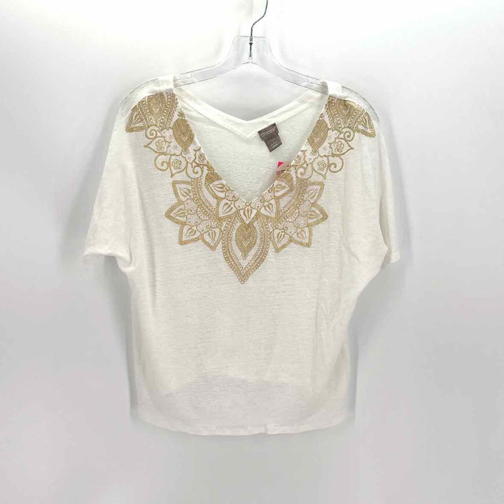 Size M Chico's Ivory Shirt