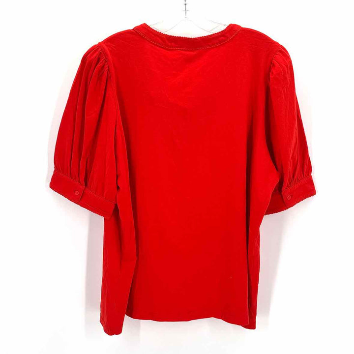 Size XXL CROWN & IVY Red Knit Shirt