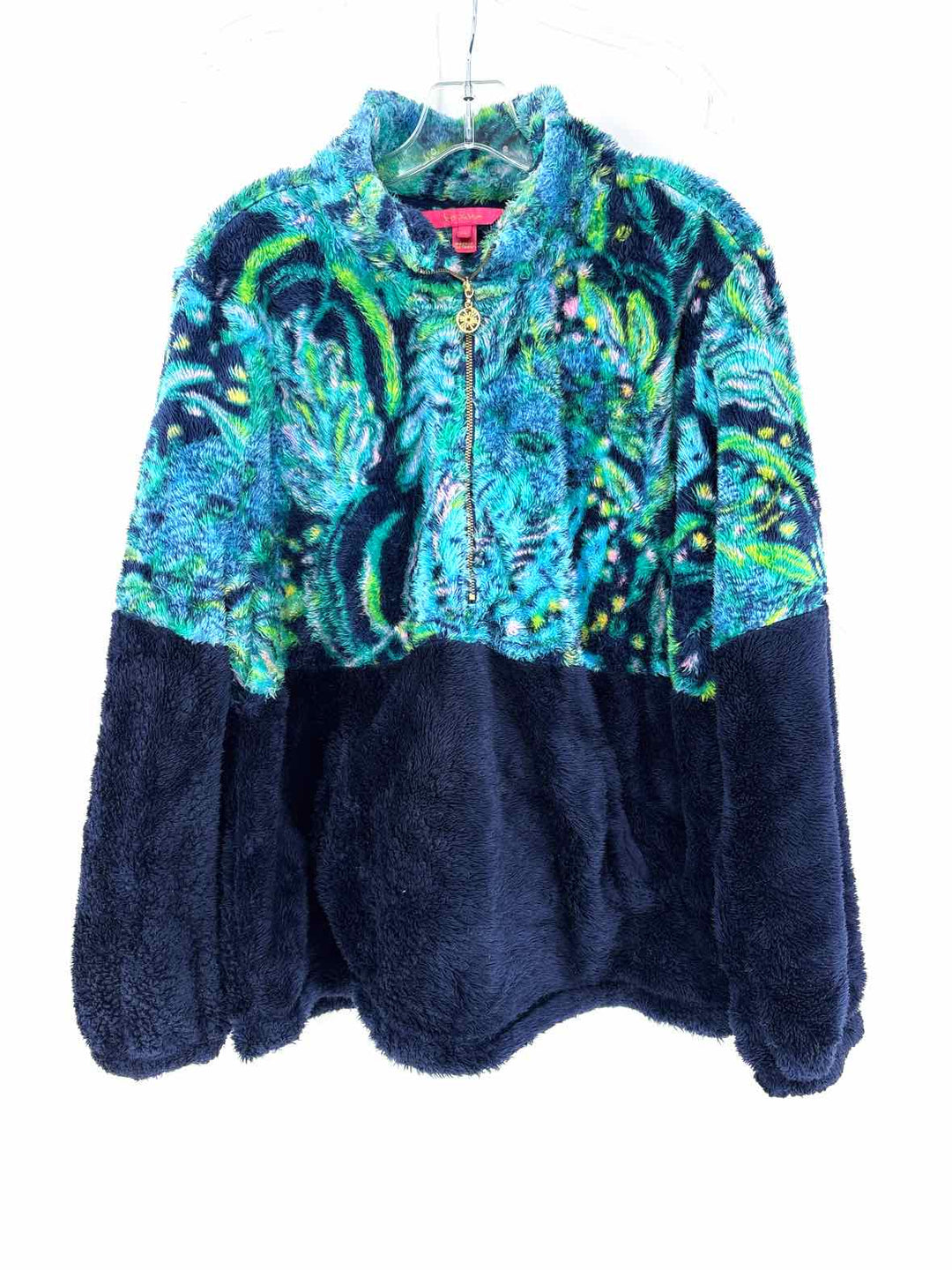 Size XL Lilly Pulitzer Blue Fleece Jacket