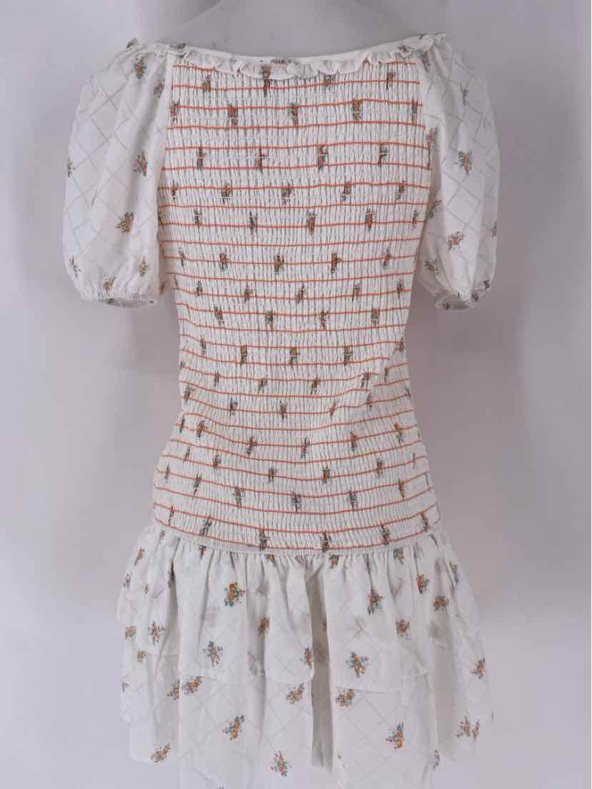 Size M FABRIK White Print Dress