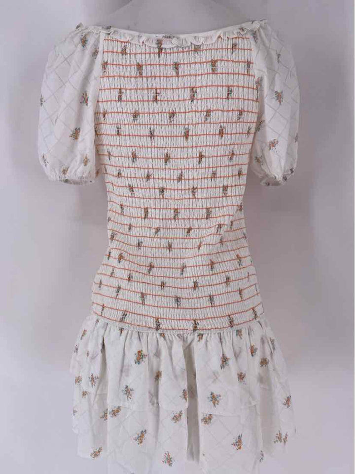 Size M FABRIK White Print Dress