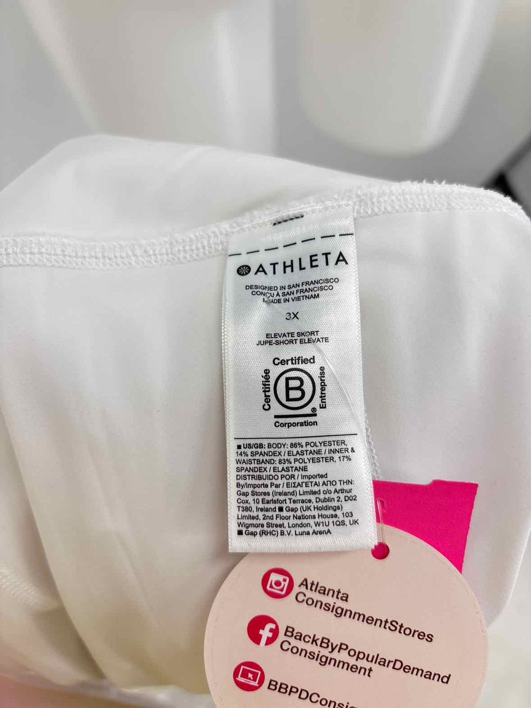 Size 3X Athleta White Skirt
