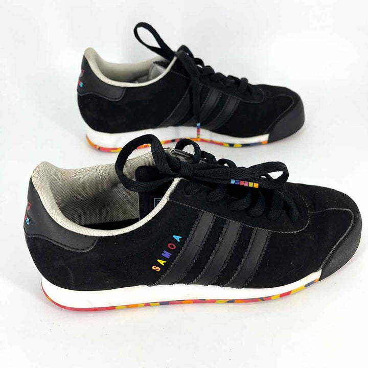 Shoe Size 8 Adidas Black Faux Leather Sneakers