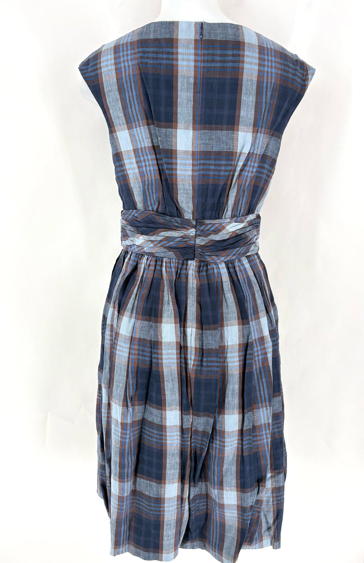Size 8 Brooks Brothers Navy Print Dress