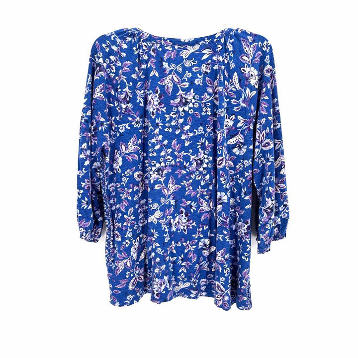 Size 2X J JILL Blue Print Shirt