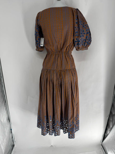 Size S JOIE Brown Print Dress