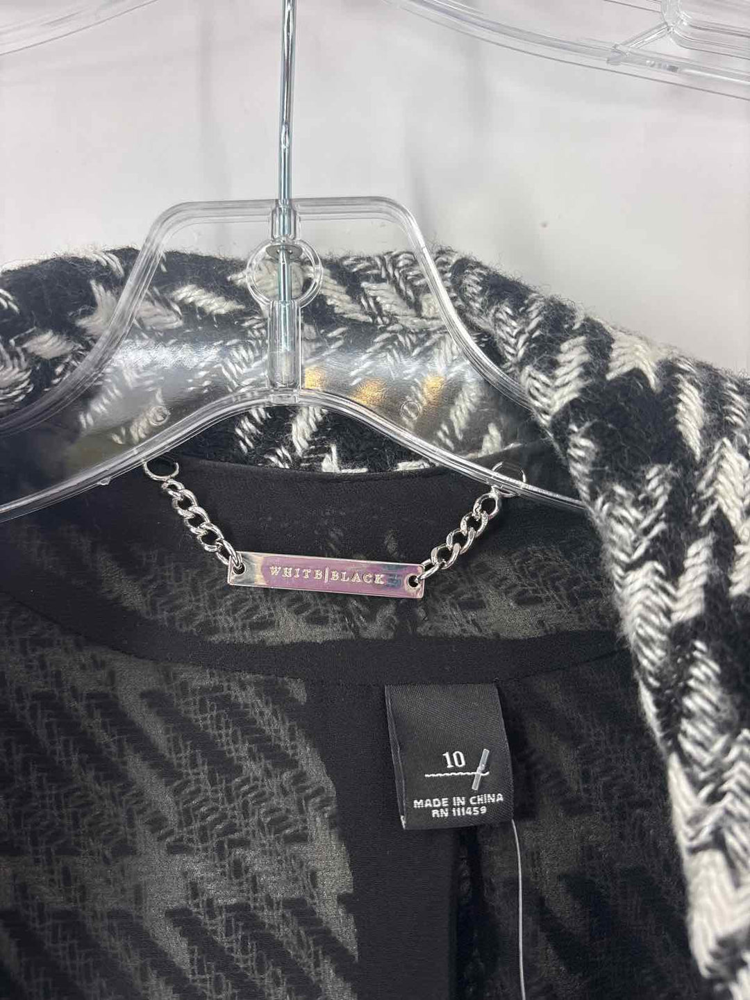 Size 10 White House Black Market Black Tweed Blazer