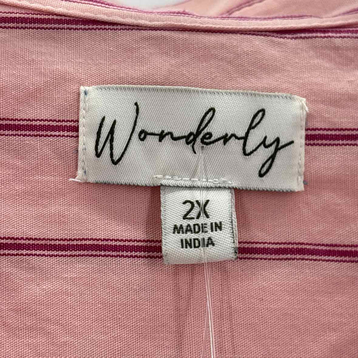 Size 2X WONDERLY Pink Shirt