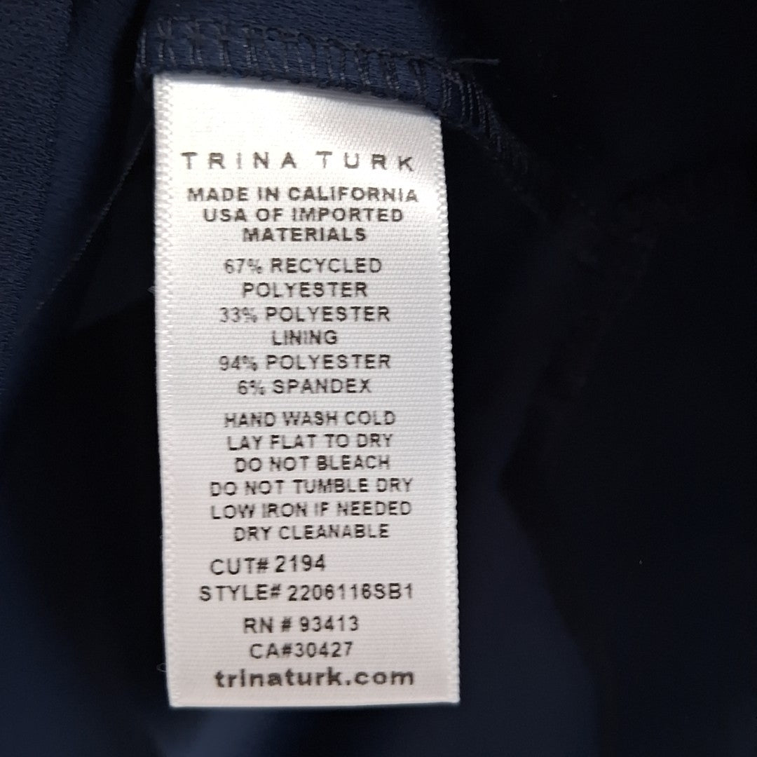 Size S TRINA TURK Navy Shirt