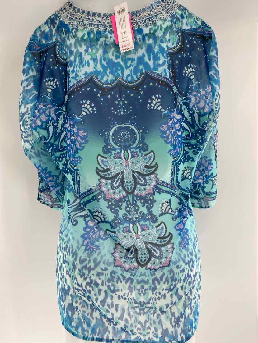 Size 12P Chico's Blue Shirt